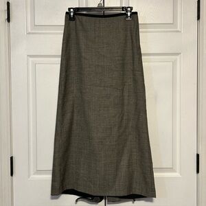 J. Crew Vintage 100% Wool Pencil Skirt Petite 2 Gray Black Academia Vented Lined